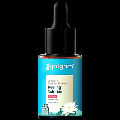 Pilgrim 25% AHA, 2% BHA, 5% PHA Peeling Solution For Detan Exfoliating Serum – 60ml